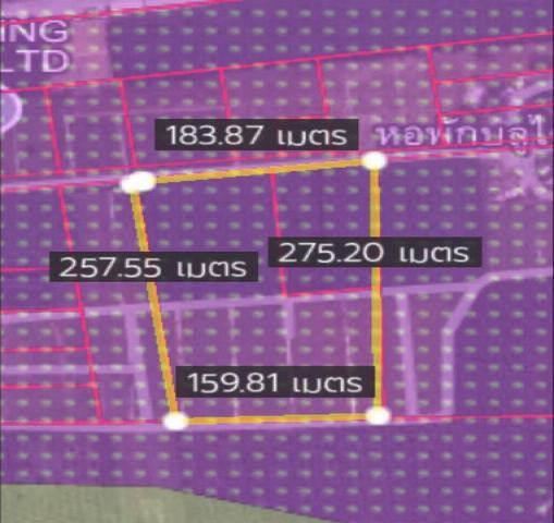 ขายที่ดินเขาคันทรงชลบุรี เสนอขายที่ดิน 29-3 -07.7 ไร่  ผังสีม่วงลายจุดขาวห่างจากท่าเรือแหลมฉบัง 38 กม.